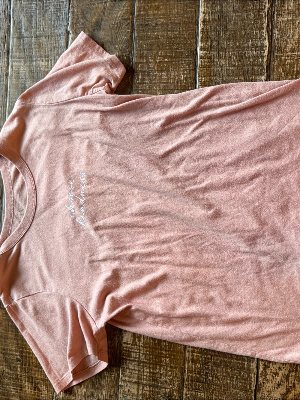Zoe + Liv Blush Pink Script Choose Kindness Tee